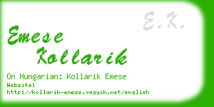 emese kollarik business card